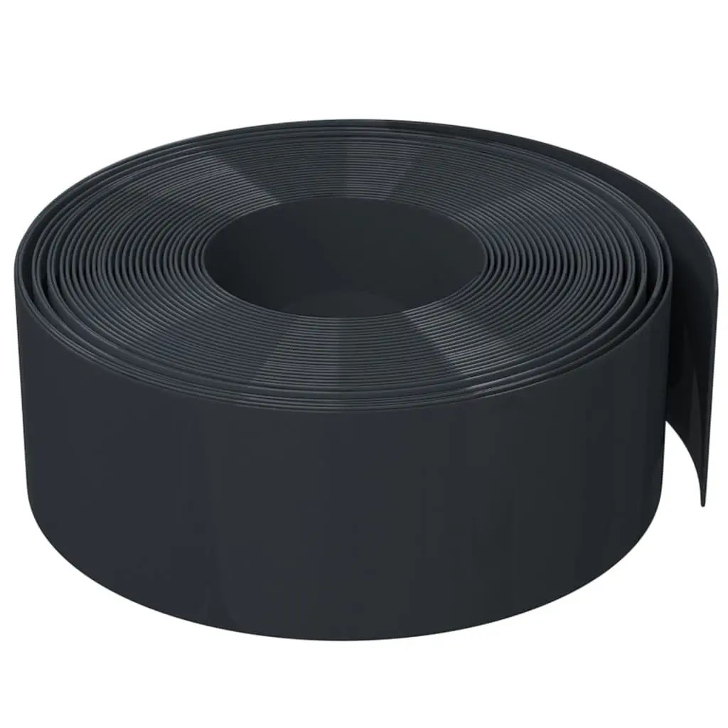Garden Edging Borders 5 Piece Set Black Flexible Lawn Edge 10m Landscaping