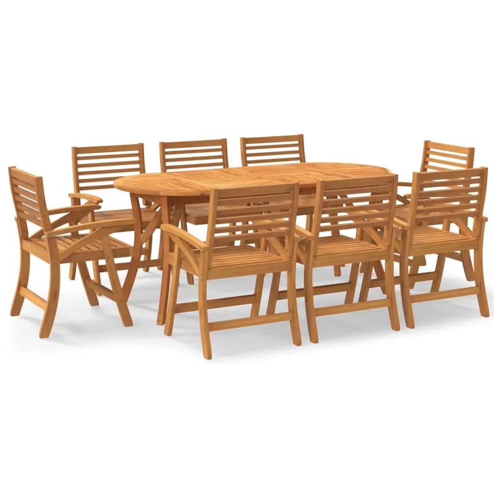 9 Piece Acacia Wood Garden Dining Set