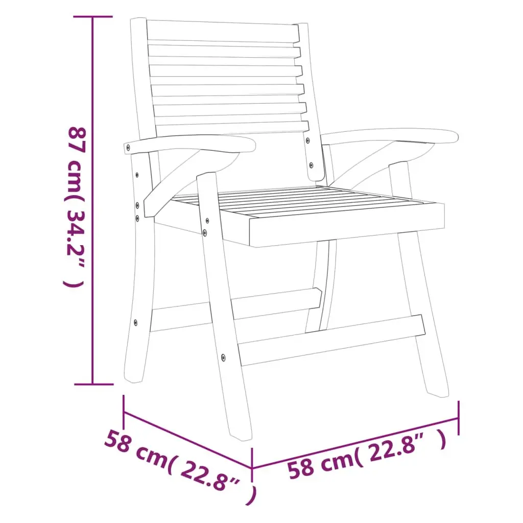 Solid Acacia 9-Piece Garden Dining Set for Outdoor Enjoyment