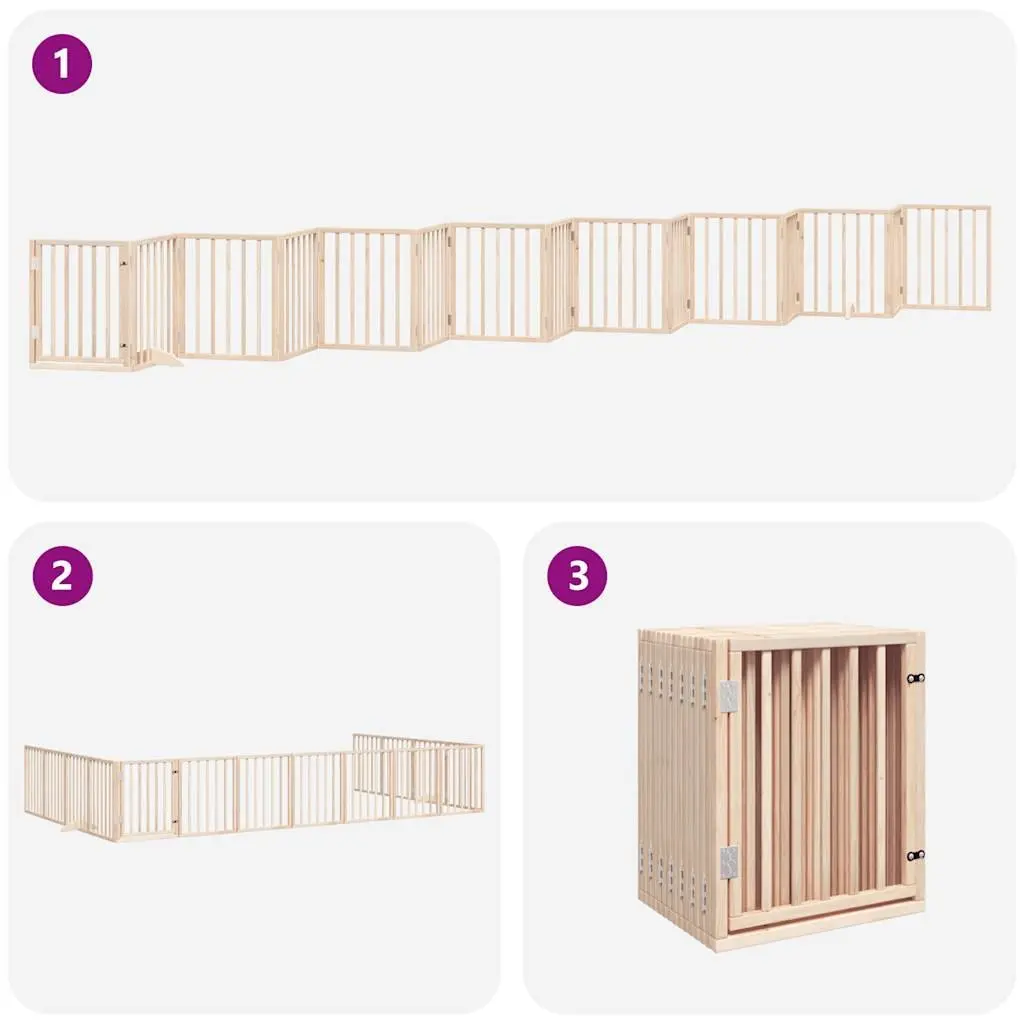 Foldable Dog Gate with 15 Panels, 750cm Length