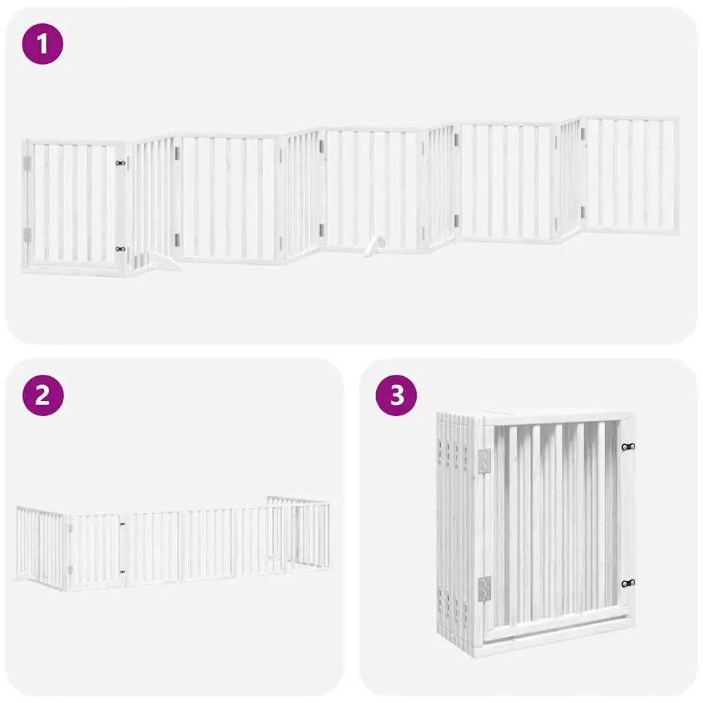 Foldable Dog Gate with Door for Pets