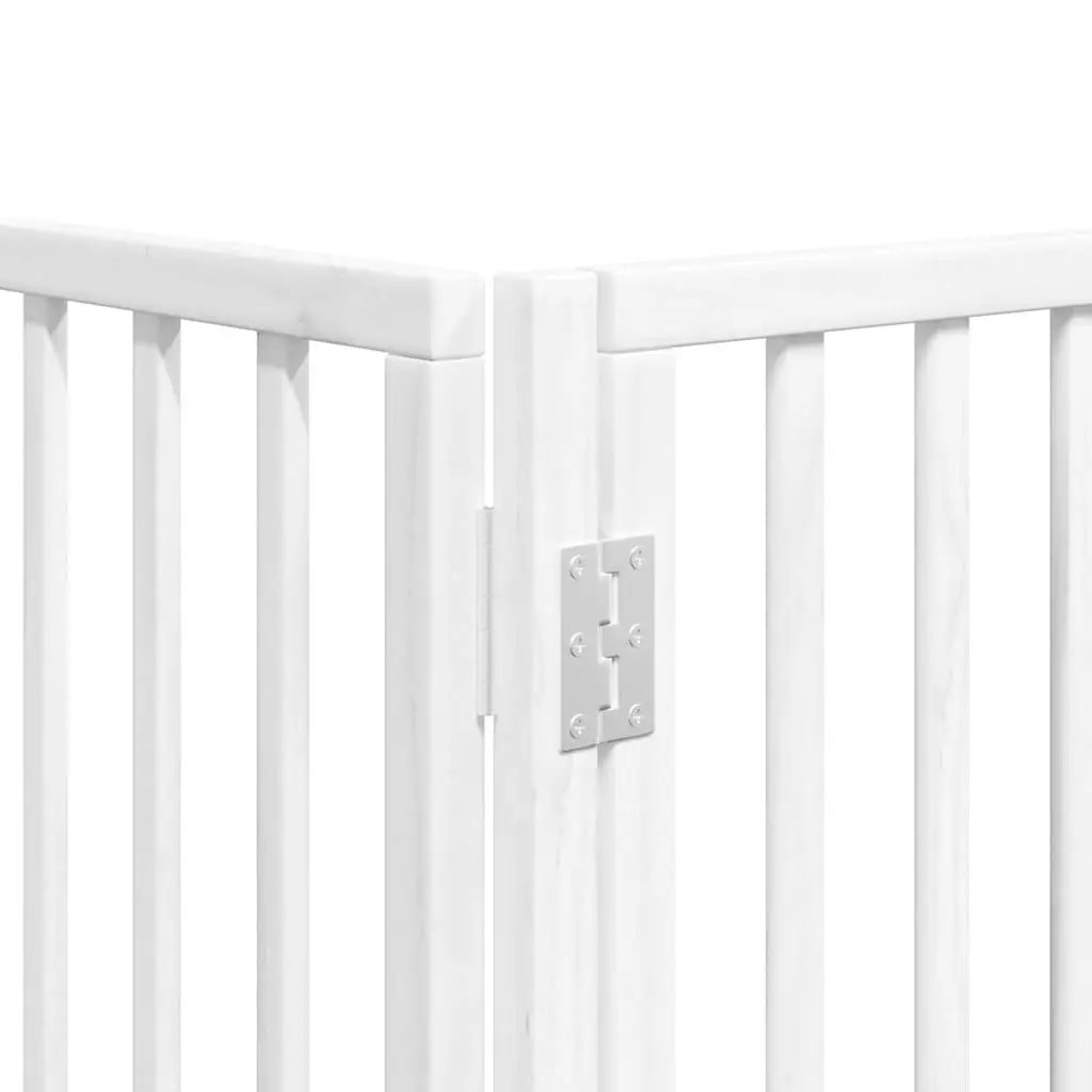 Foldable Dog Gate with 12 Panels in White