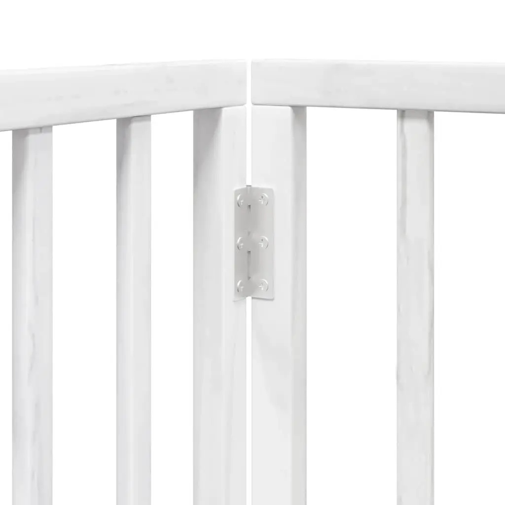 Foldable Dog Gate with 15 Panels in White