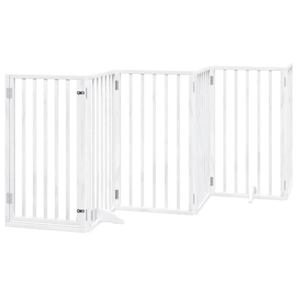 Foldable 12-Panel Dog Gate with Door Lock