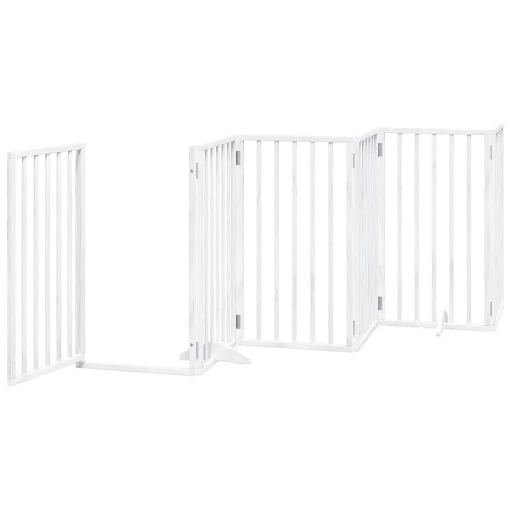 Foldable 12-Panel Dog Gate with Door Lock
