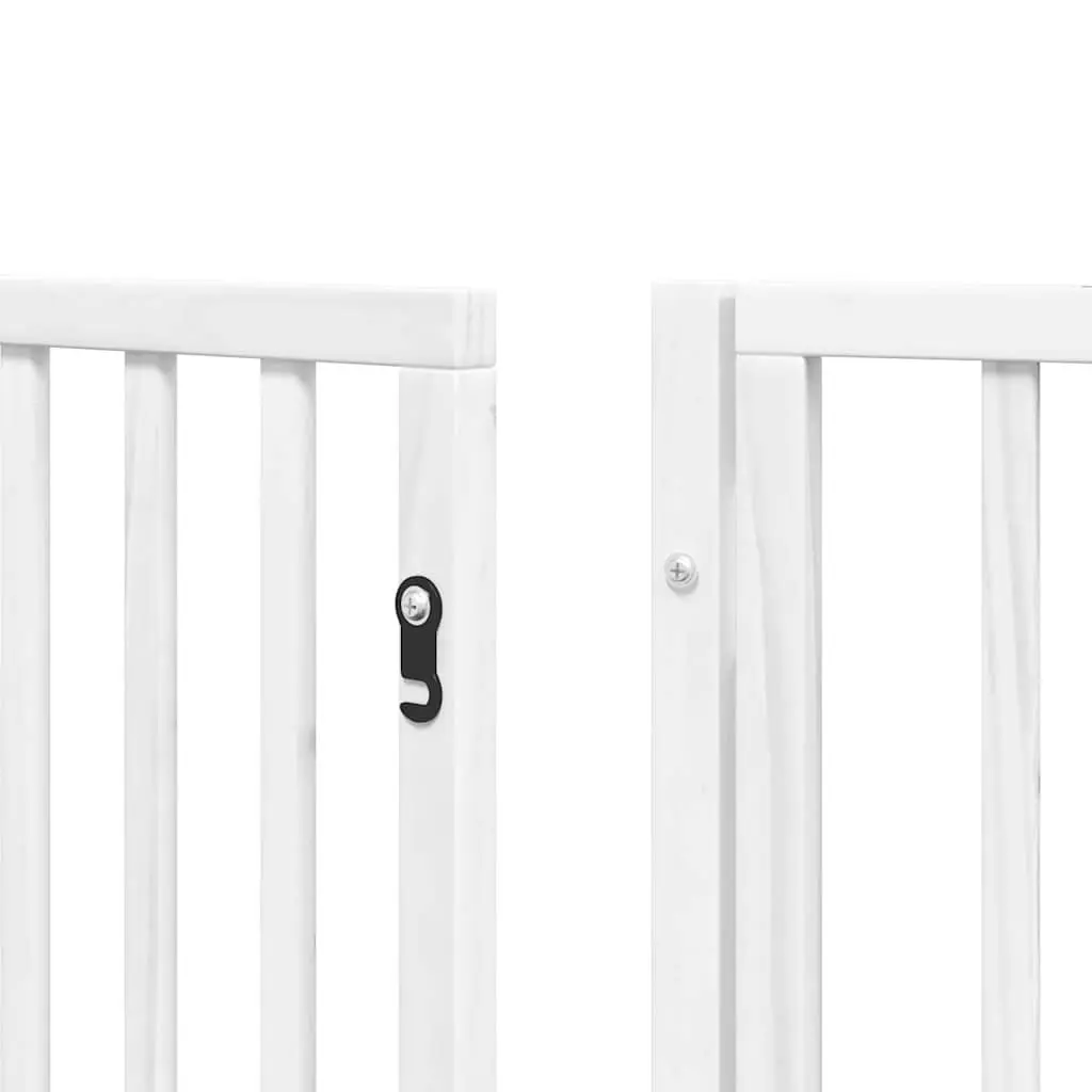 Foldable 12-Panel Dog Gate with Door Lock