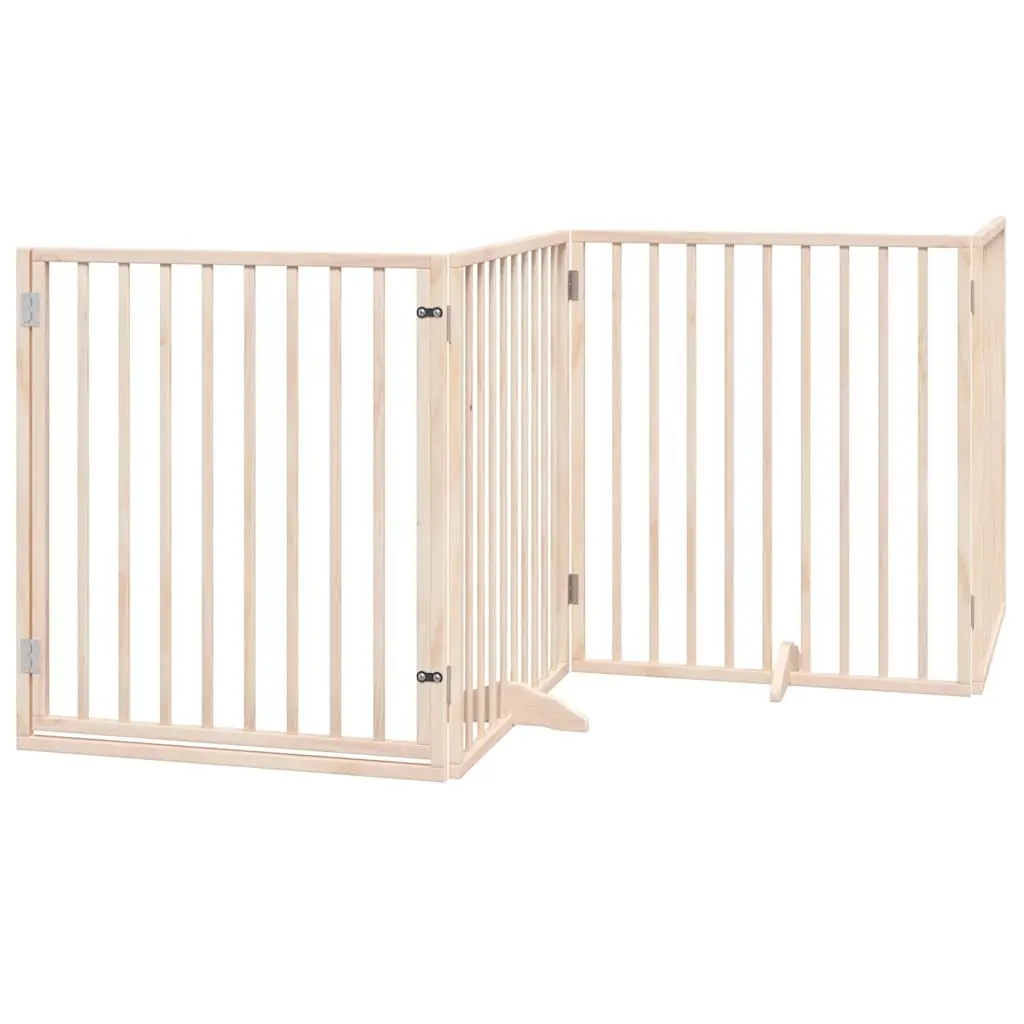 6-Panel Dog Gate in Brown Poplar Wood