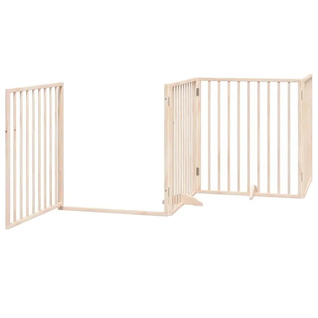 8-Panel Dog Gate with Secure Door for Pets