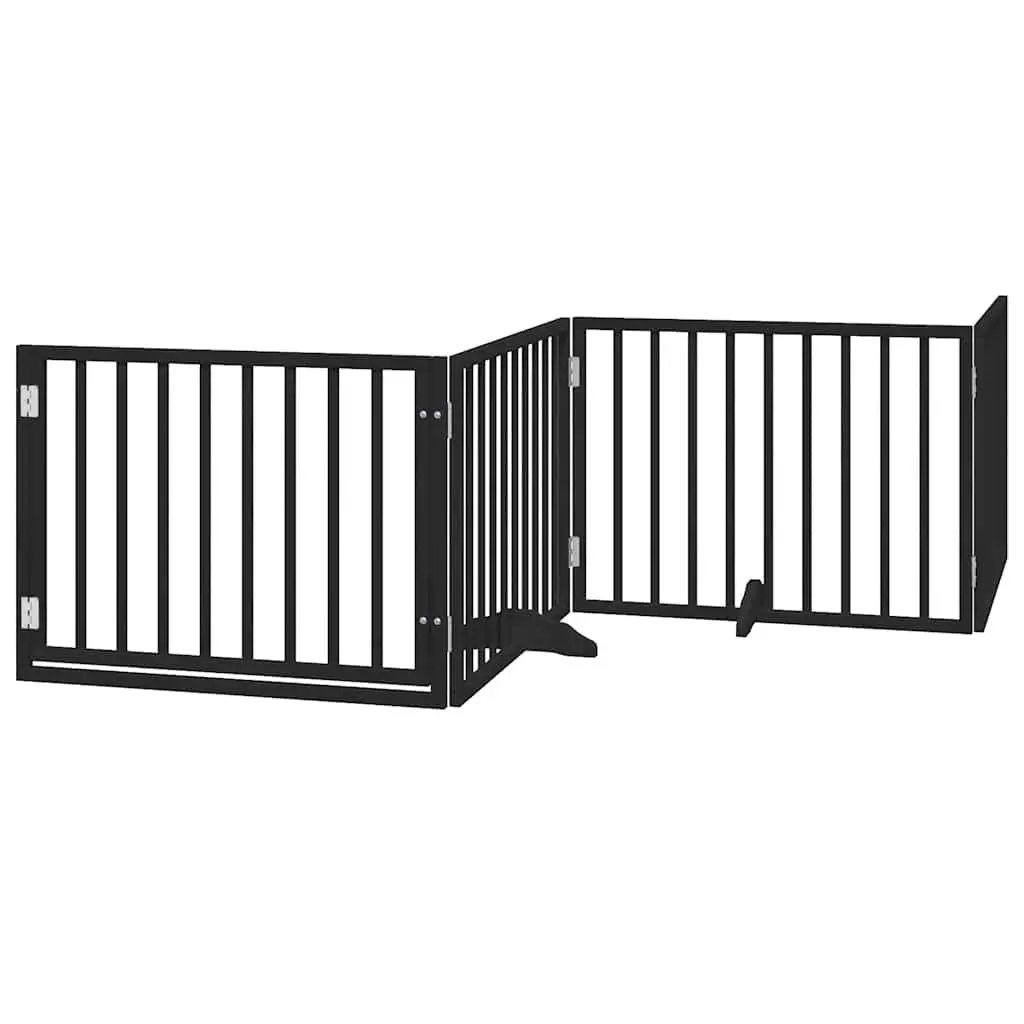Foldable 10-Panel Dog Gate in Black