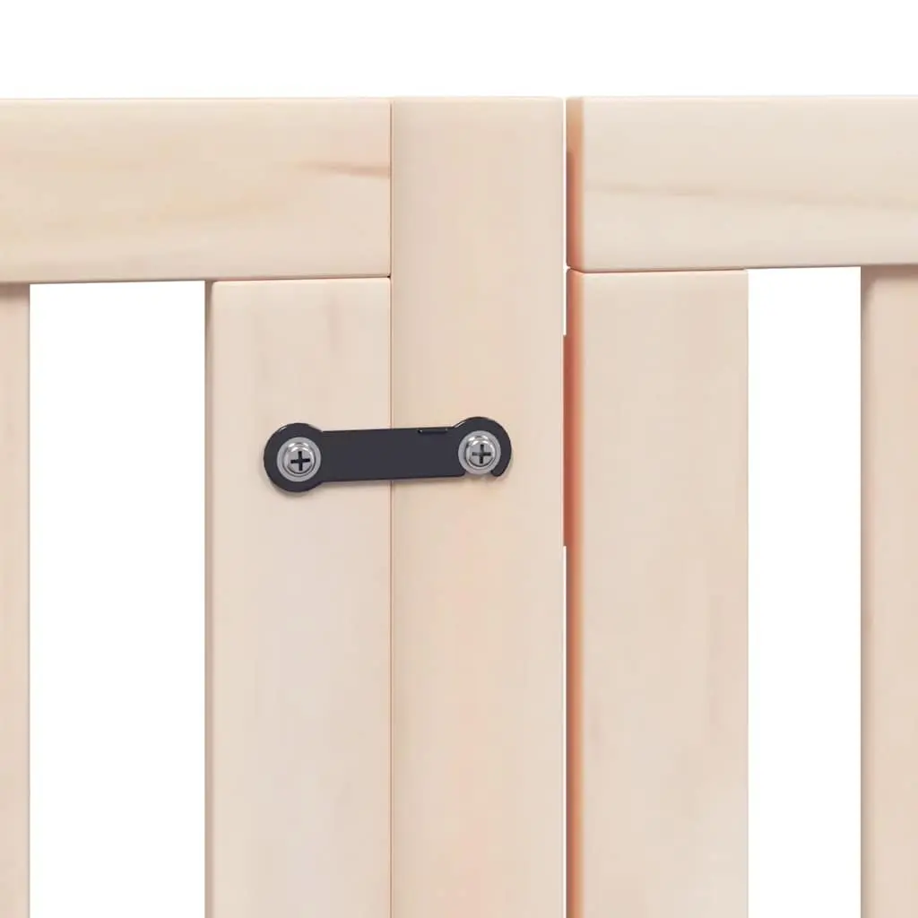 Foldable Dog Gate with 12 Panels and Secure Door Lock