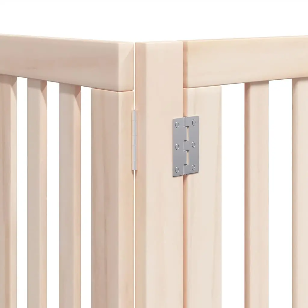 Foldable Dog Gate with 12 Panels and Secure Door Lock