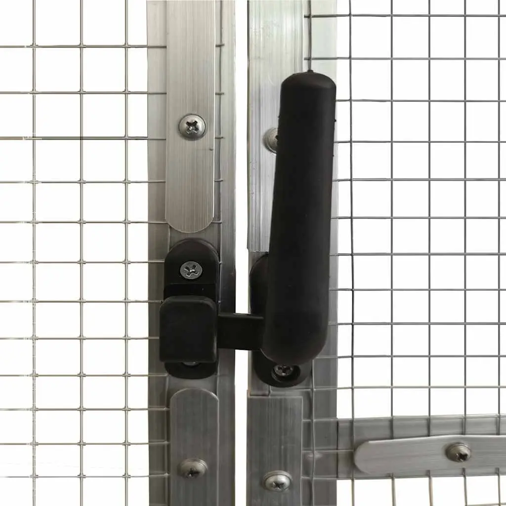 Silver Aluminum Frame Bird Aviary with Wire Mesh Grids