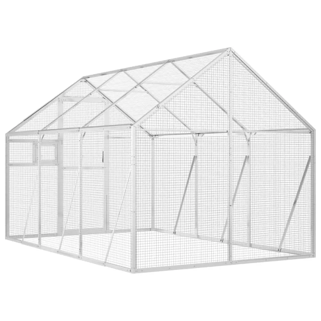 Silver Large Bird Aviary with Aluminium Frame