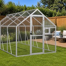 Durable Silver Aviary Bird Cage 1.79x4x1.85m Outdoor Enclosure