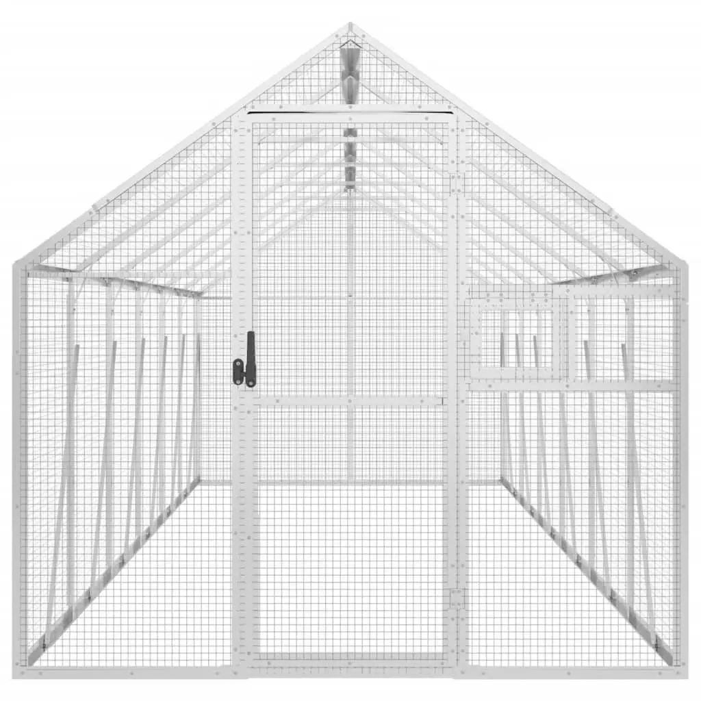 Bird Aviary Aluminium 1.79x6x1.85m Silver