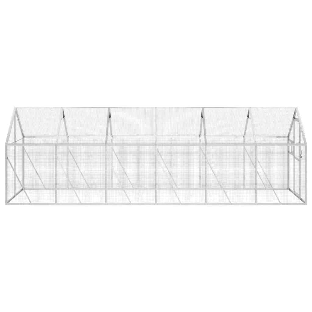 Bird Aviary Aluminium 1.79x6x1.85m Silver