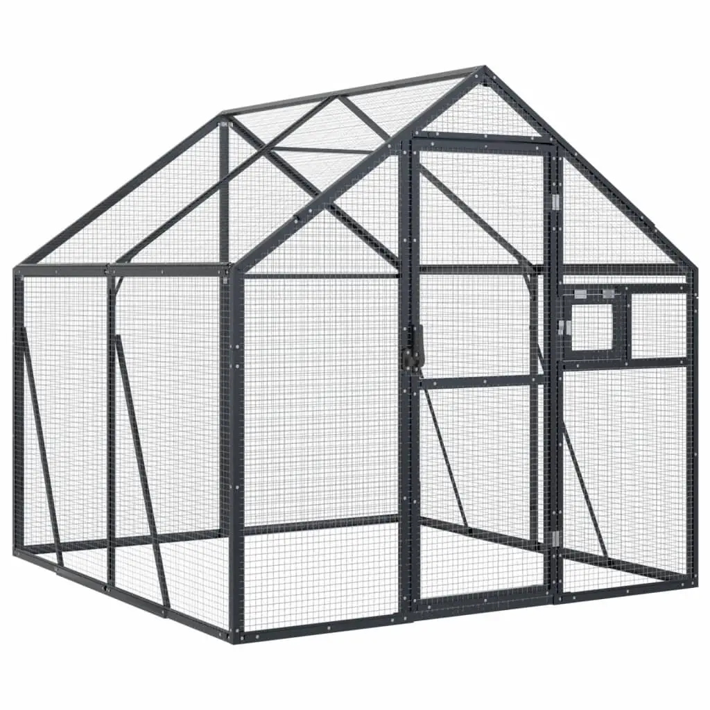 Large Bird Aviary with Anthracite Metal Frame