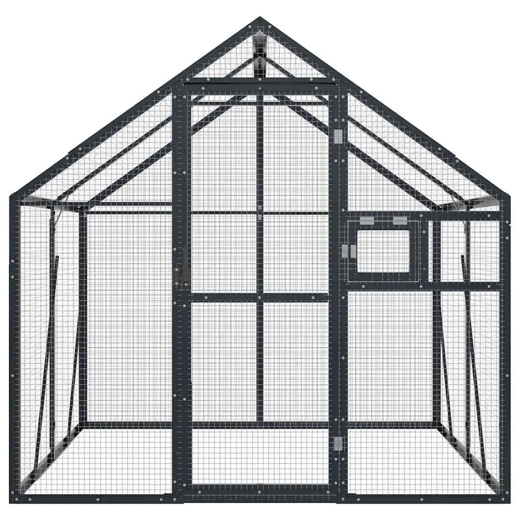Large Bird Aviary with Anthracite Metal Frame