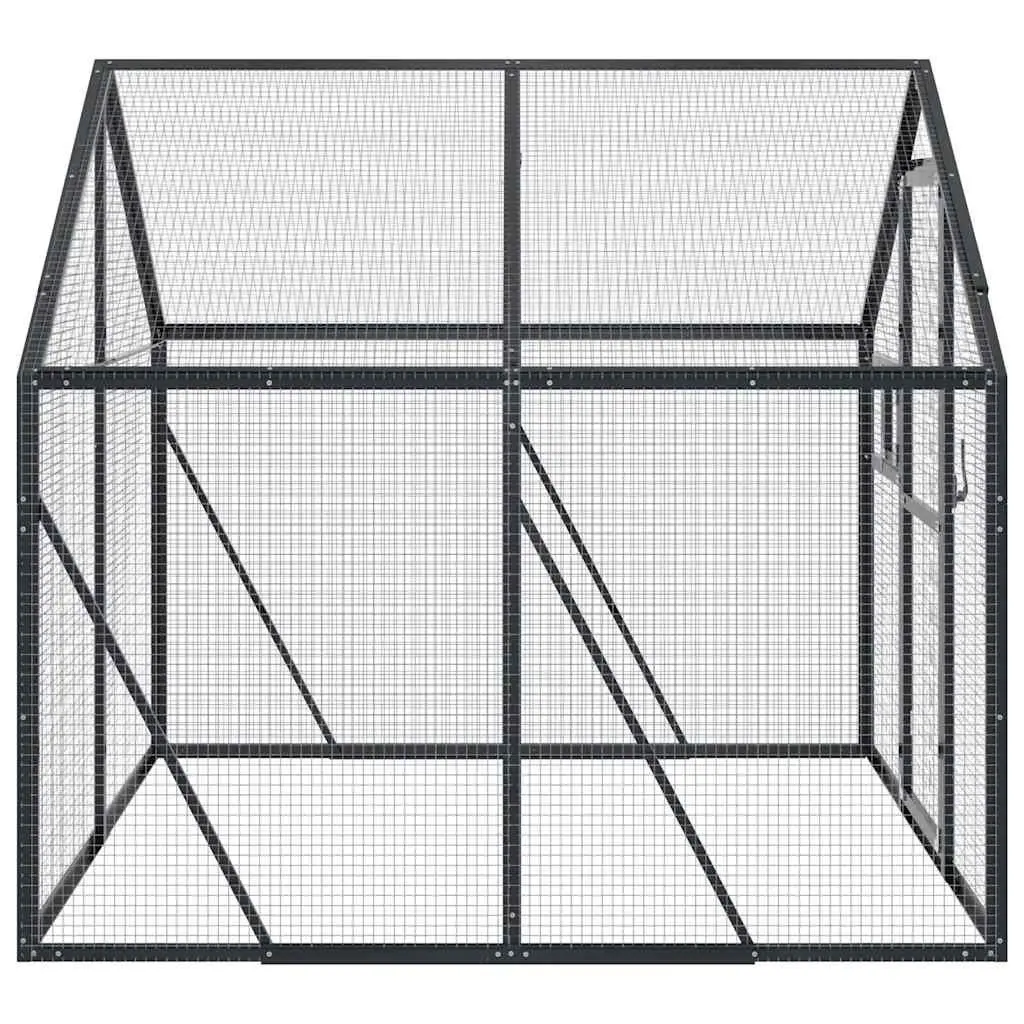 Large Bird Aviary with Anthracite Metal Frame