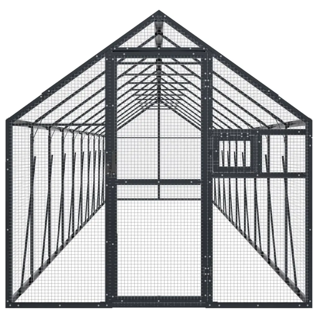 Large Anthracite Bird Aviary with Aluminium Frame