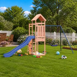 Premium Wooden Outdoor Playset with Slide and Swing