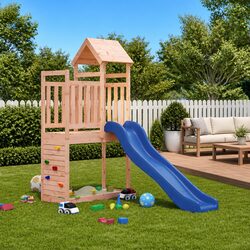Sturdy Wooden Climbing Frame with Slide and Sandbox