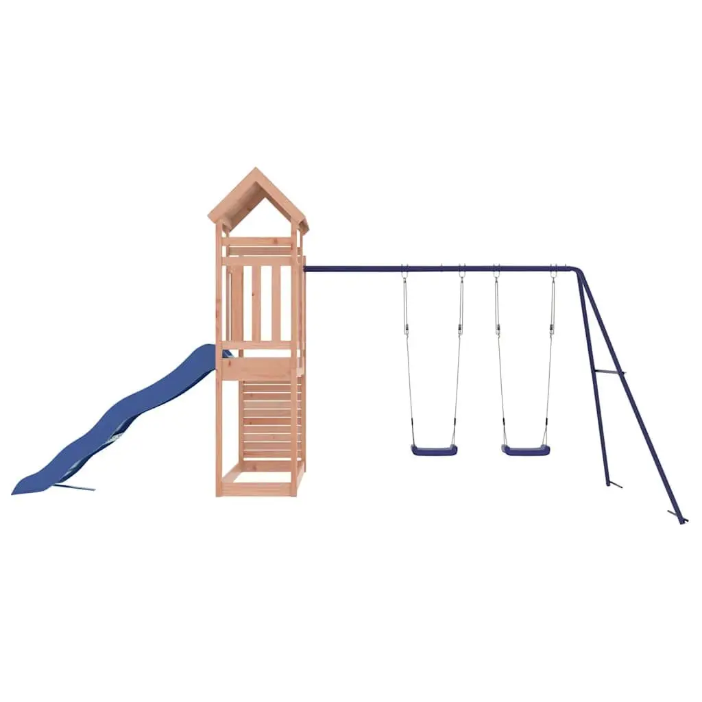 Outdoor Playset Climbing Frame Solid Wood Swing Slide Sandbox Children Backyard