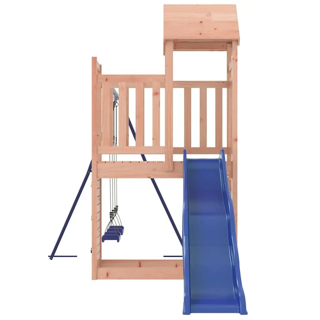 Outdoor Playset Climbing Frame Solid Wood Swing Slide Sandbox Children Backyard