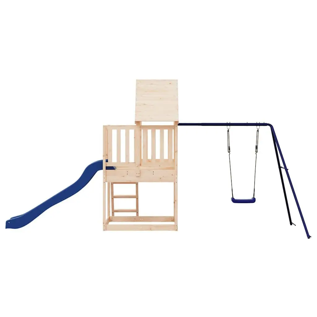Wooden Play Equipment Outdoor Swing Climbing Frame Sandbox Brown 90cm