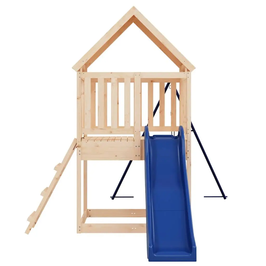 Wooden Play Equipment Outdoor Swing Climbing Frame Sandbox Brown 90cm