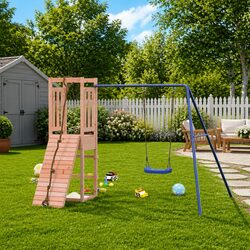 Durable Wooden Outdoor Playset with Climbing Frame and Sandpit
