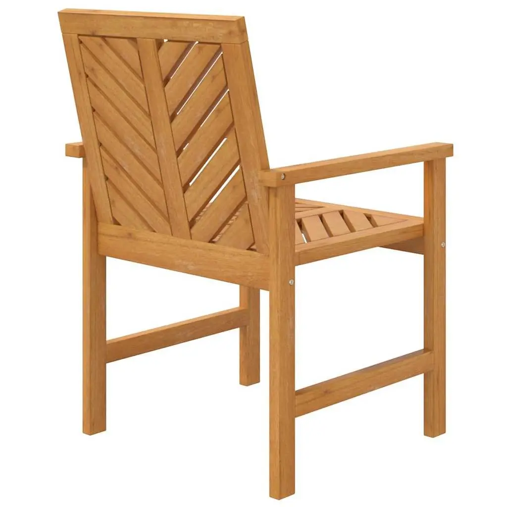 Outdoor Dining Chairs Solid Acacia Wood Brown 4 Piece