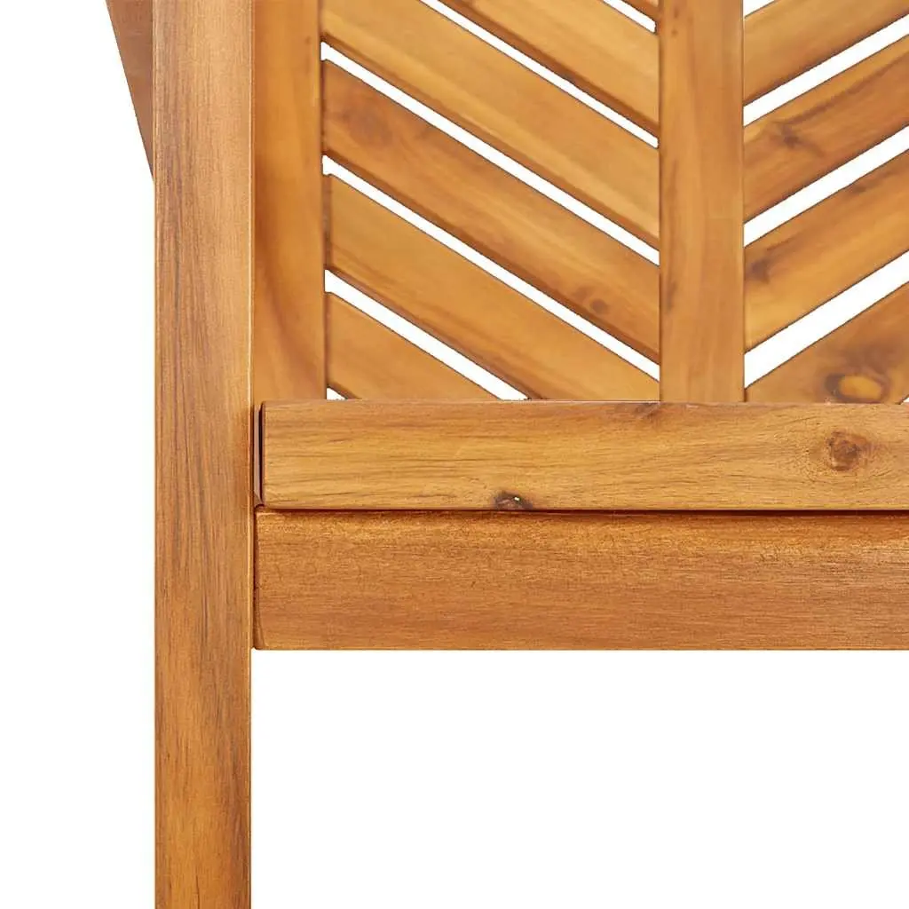 Outdoor Dining Chairs Solid Acacia Wood Brown 4 Piece