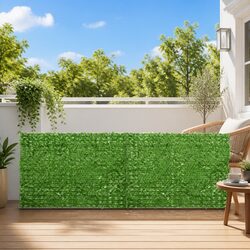Robust Outdoor Privacy Screen with Leaf Design 500x150cm
