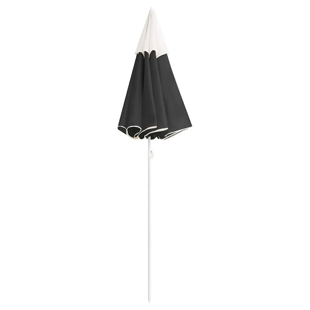 Anthracite Garden Parasol with Steel Pole