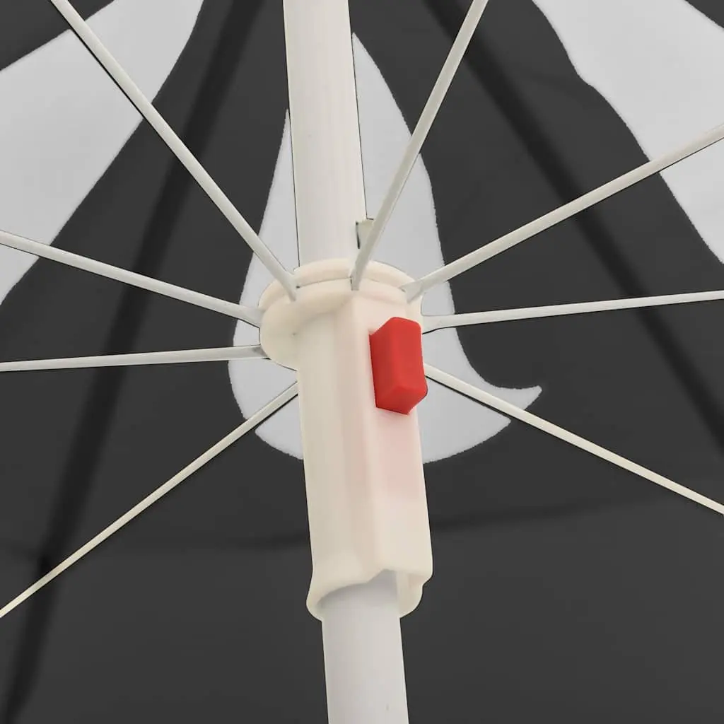 Anthracite Garden Parasol with Steel Pole