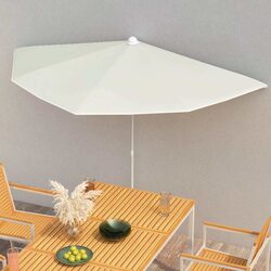 Durable Half Round Garden Parasol with UV Protection