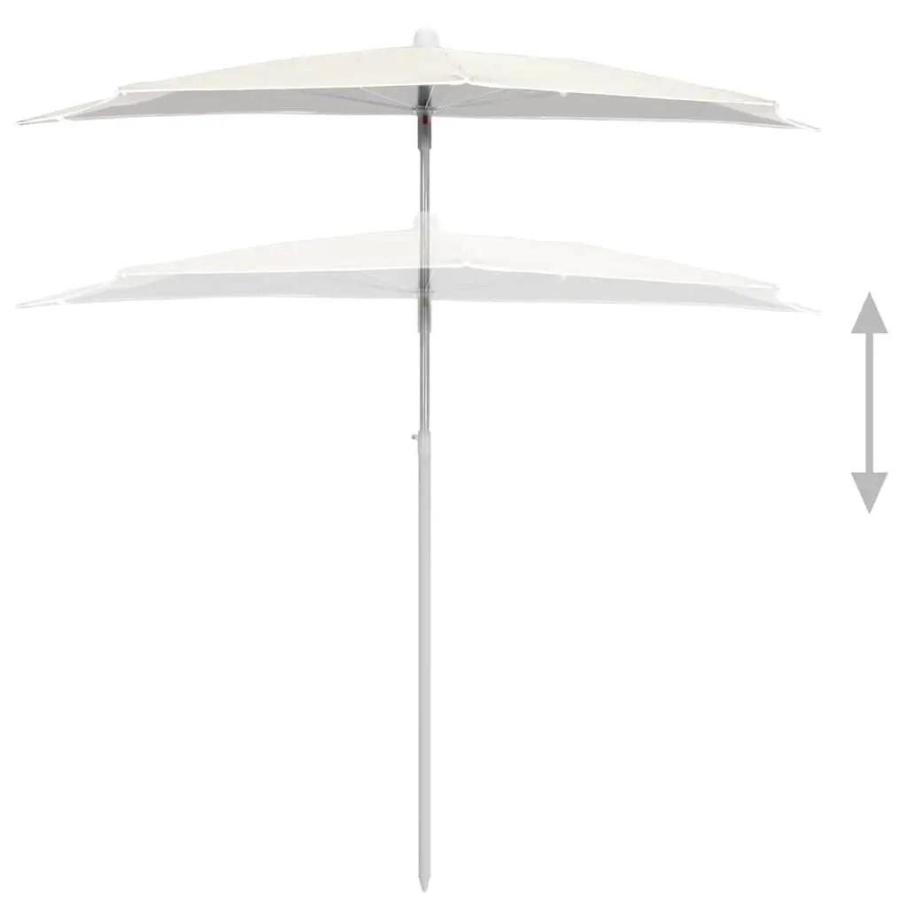 Half Round Garden Parasol with UV Protection