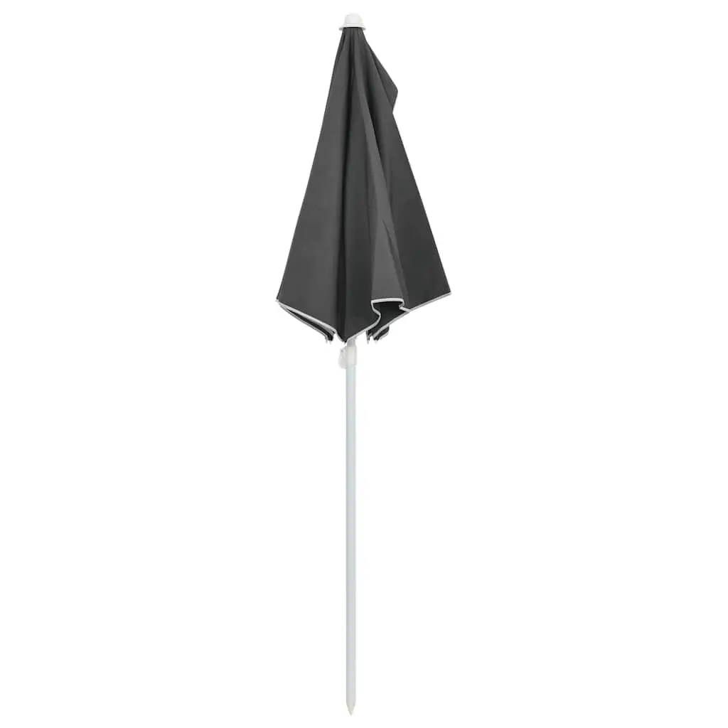 Half Round Garden Parasol Polyester 180x90 cm Anthracite