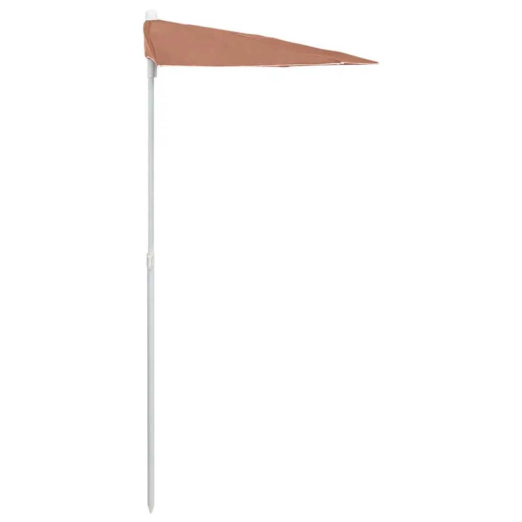 Half Round Garden Parasol 180x90cm in Orange