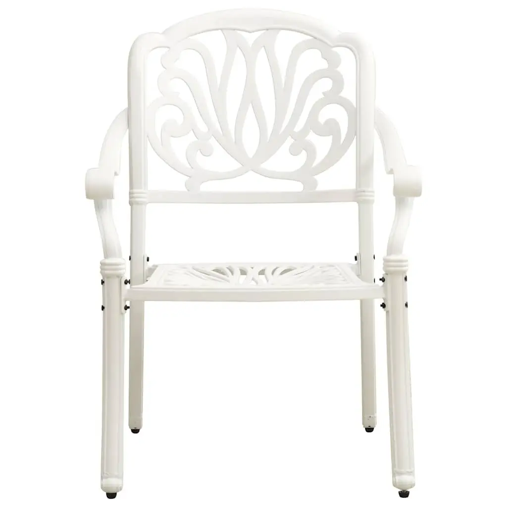 White Garden Chairs 2 Piece Set for Outdoor Use