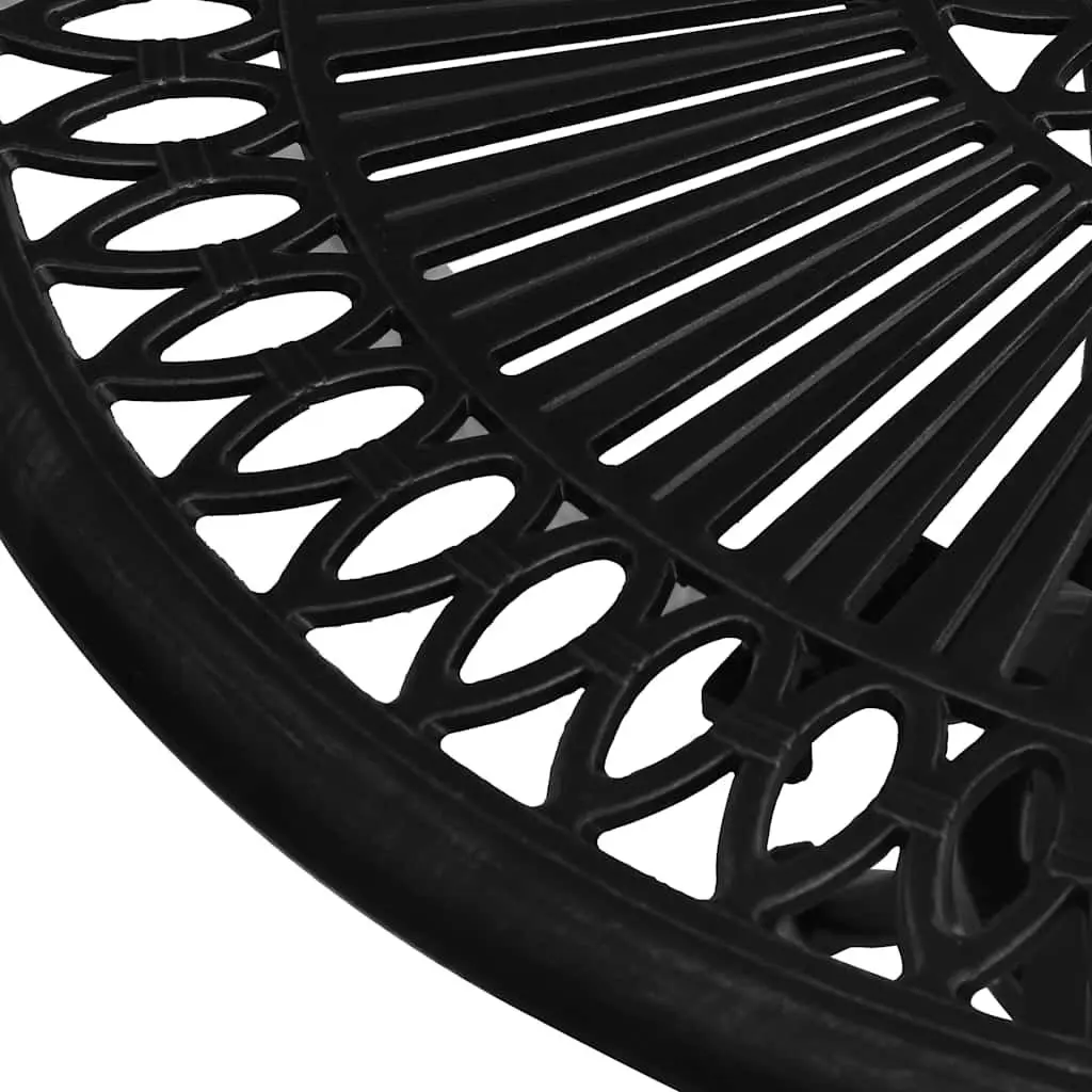 Garden Table Cast Aluminium 62 x 62 x 65 cm Black