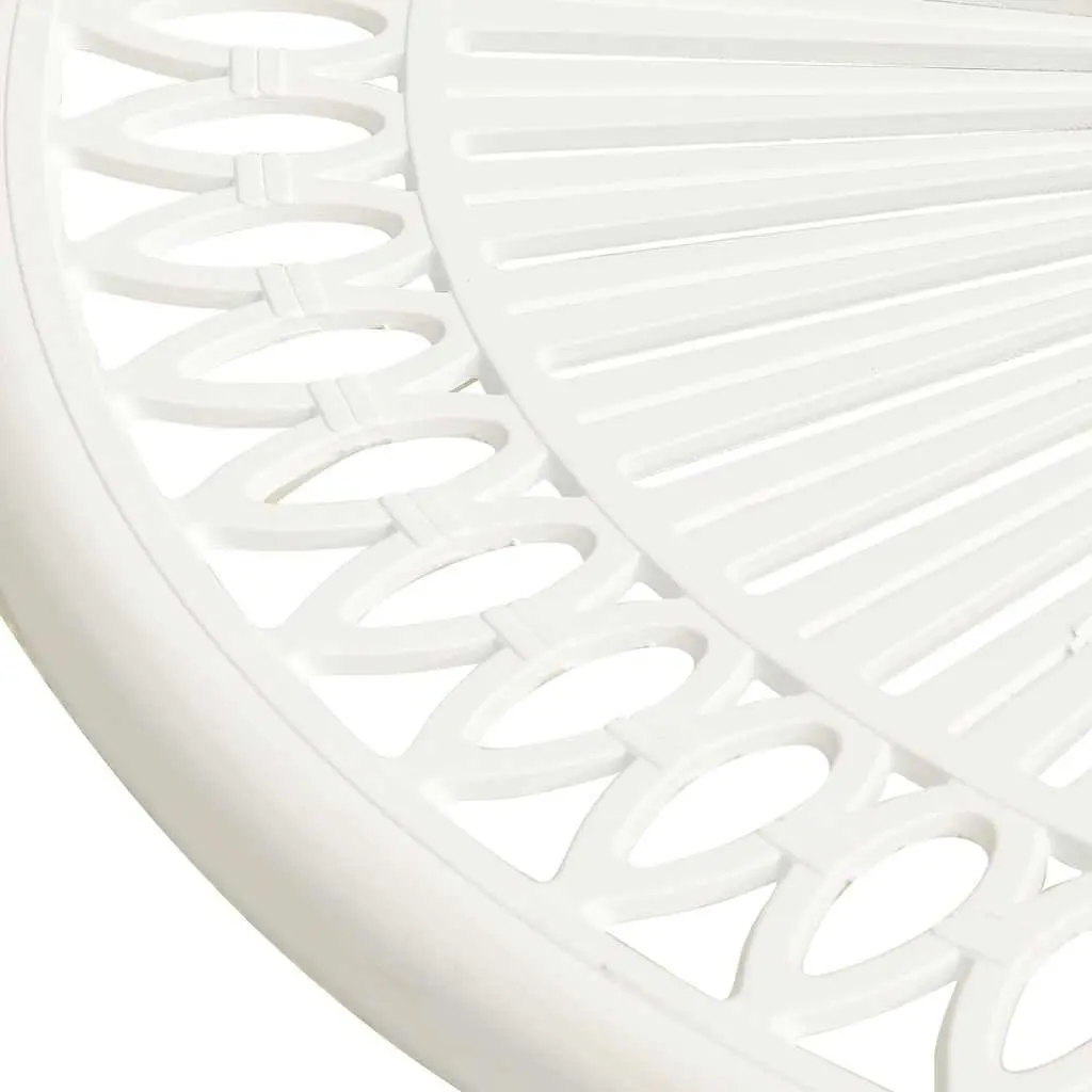 Garden Table Cast Aluminium 62cm White