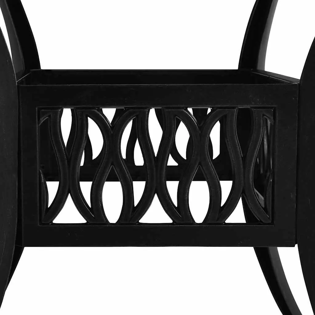 Garden Table Cast Aluminium 90x90x73cm Black