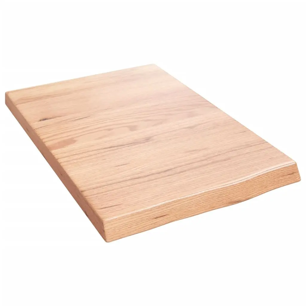 Solid Wood Bathroom Countertop 40x60x4 cm Brown
