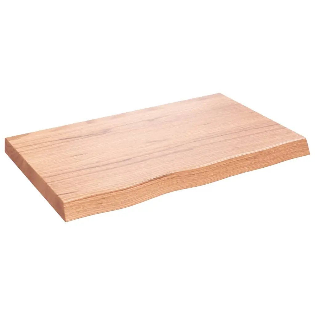 80x50x6 cm Brown Solid Wood Bathroom Countertop
