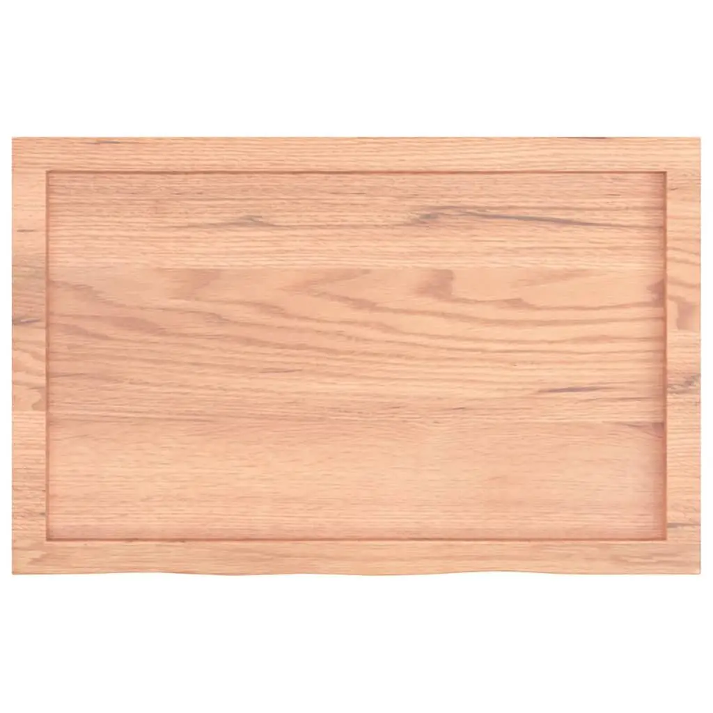 80x50x6 cm Brown Solid Wood Bathroom Countertop