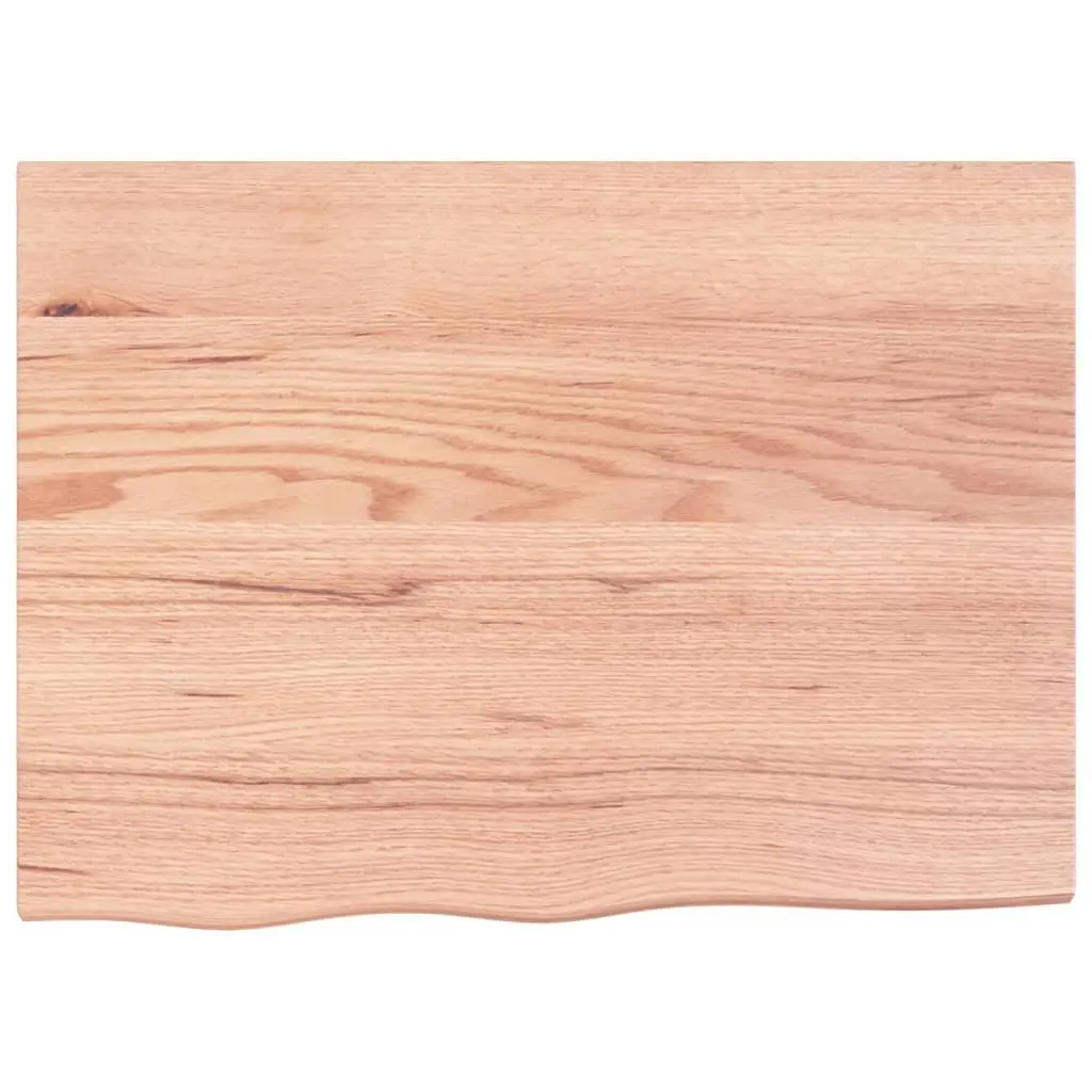 Solid Wood Bathroom Countertop 80x60cm with Live Edge