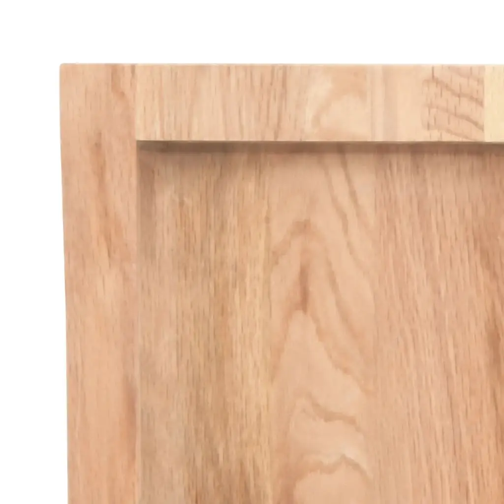 Brown Solid Oak Wood Bathroom Countertop 100x50x6 cm