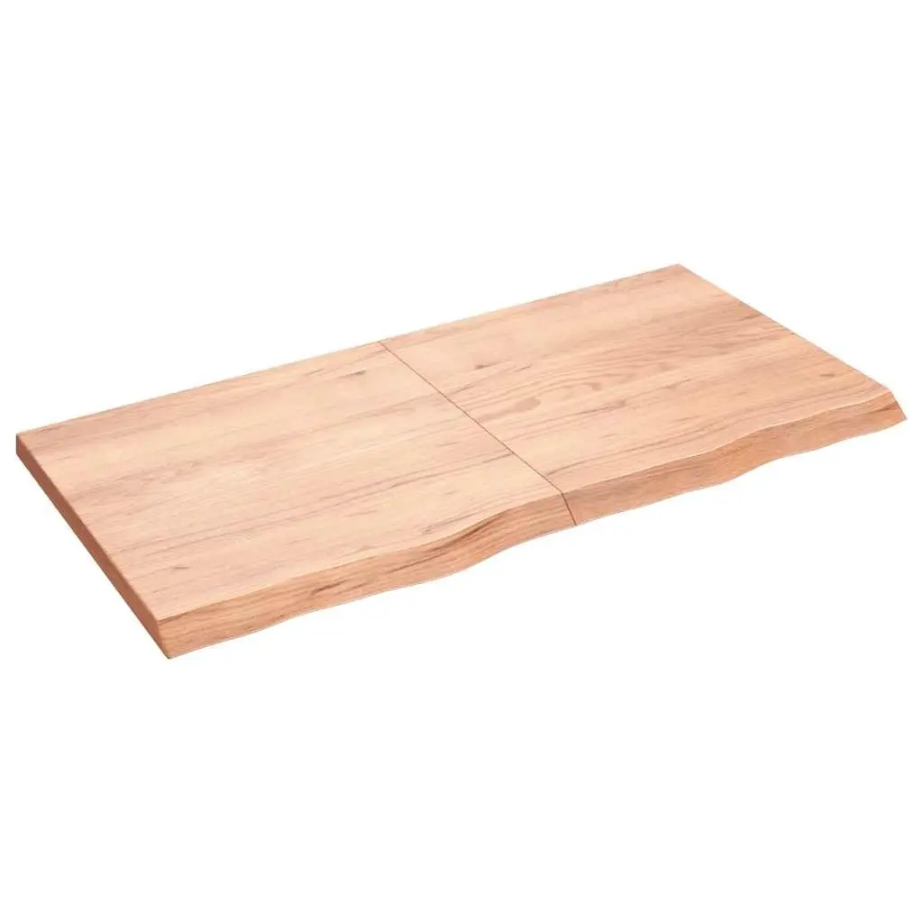 Solid Wood Bathroom Countertop 120x60cm Brown